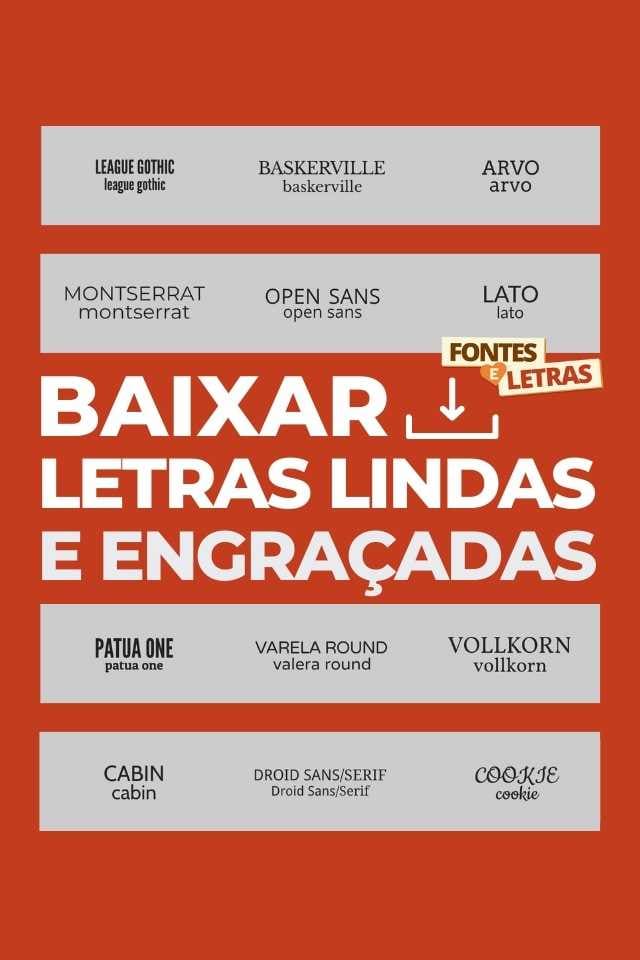 Baixar fontes de letras grátis | Bonitas, lindas e legais