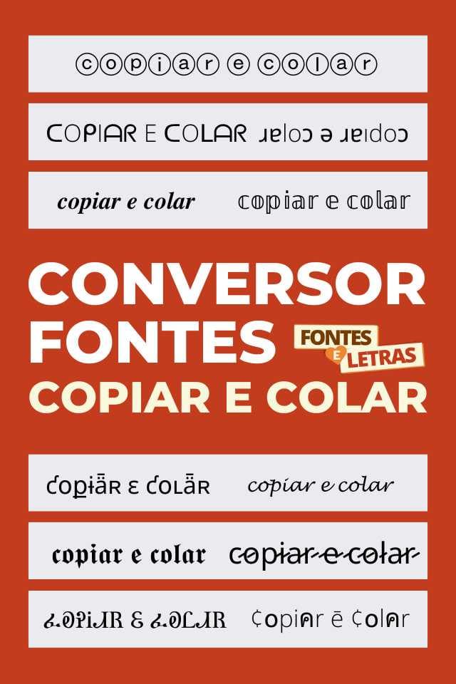 Conversor de letras e fontes para copiar e colar