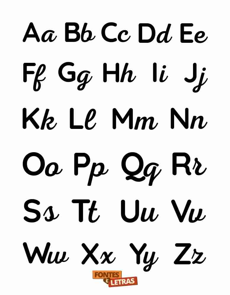 Alfabeto estándar minúsculas e maiúsculas