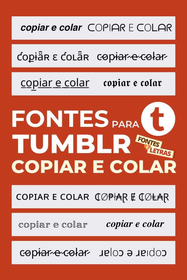 Conversor de fontes do Tumblr e fontes bonitas para o Tumblr | copiar e colar