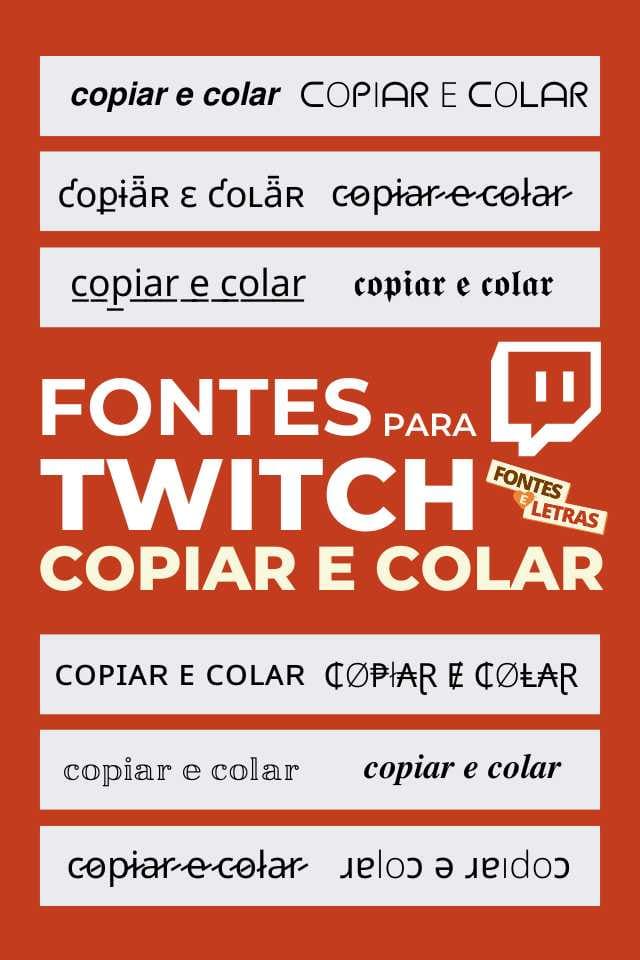 Conversor de fontes do Twitch e fontes bonitas para o Twitch | copiar e colar