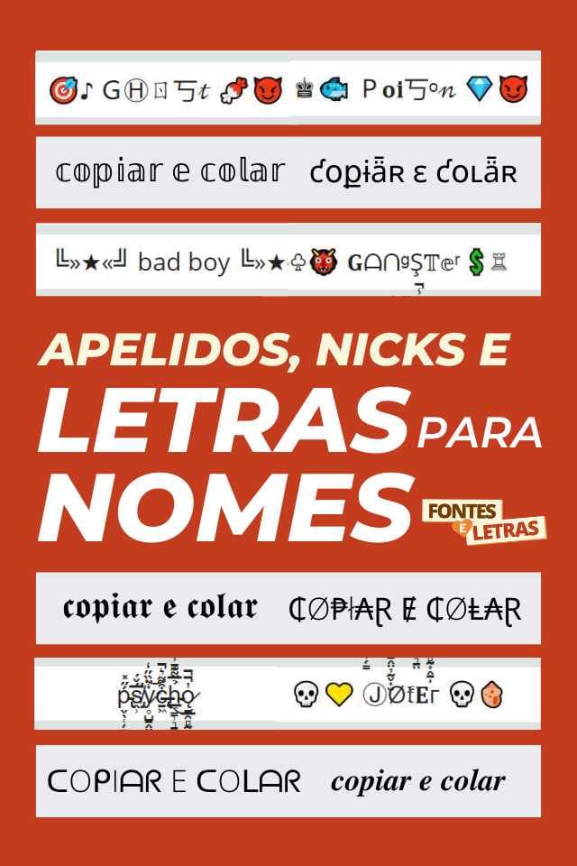 Conversor de fontes estranhas pra nome e nick. | Letras com símbolos para apelido | Copiar e colar<