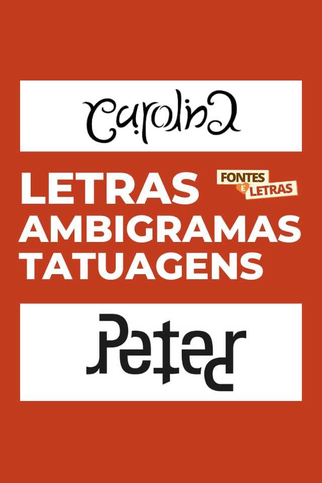 letras tatuagens ambigramas