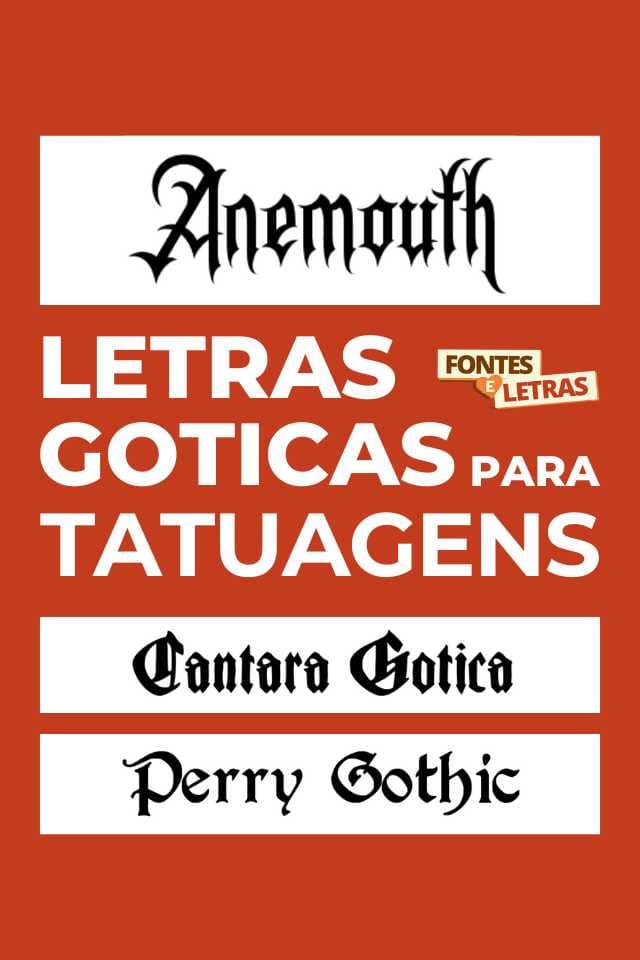 letras tatuagens goticas