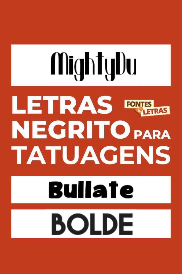 letras tatuagens negrito