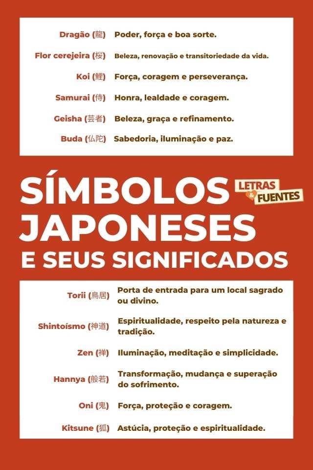 simbolos japoneses seus significados